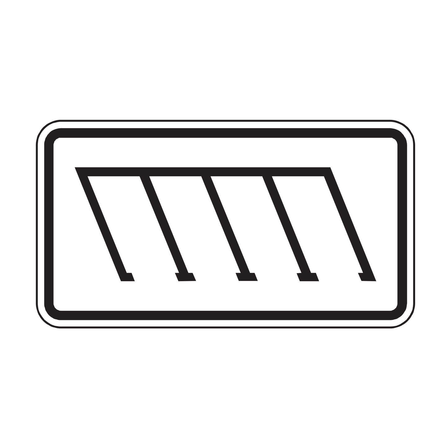 Verkehrszeichen "Parkordnung schräg (von rechts)" – VZ 2403