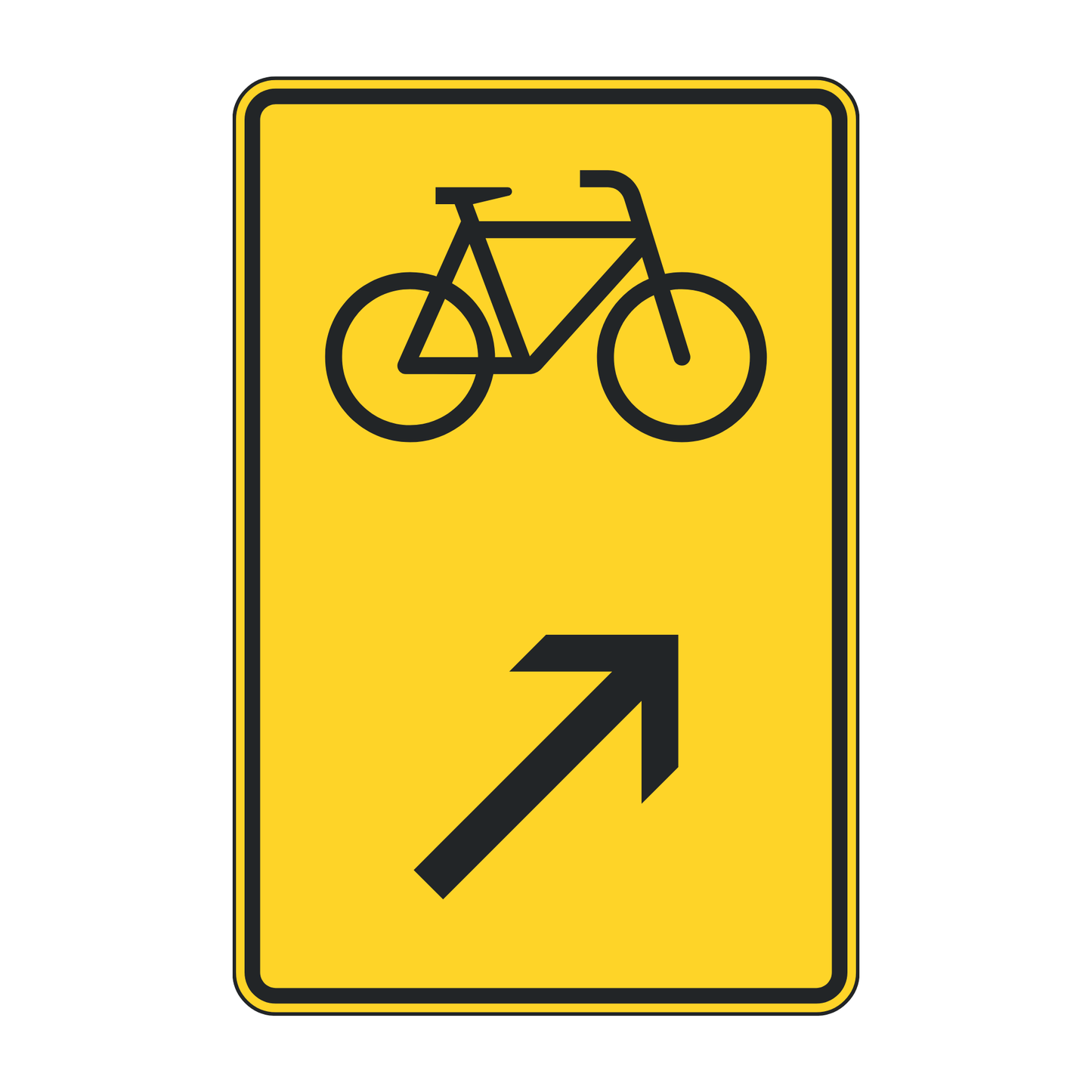 Verkehrszeichen „Wegweiser für Radverkehr, rechts einordnen“ - VZ 422-27