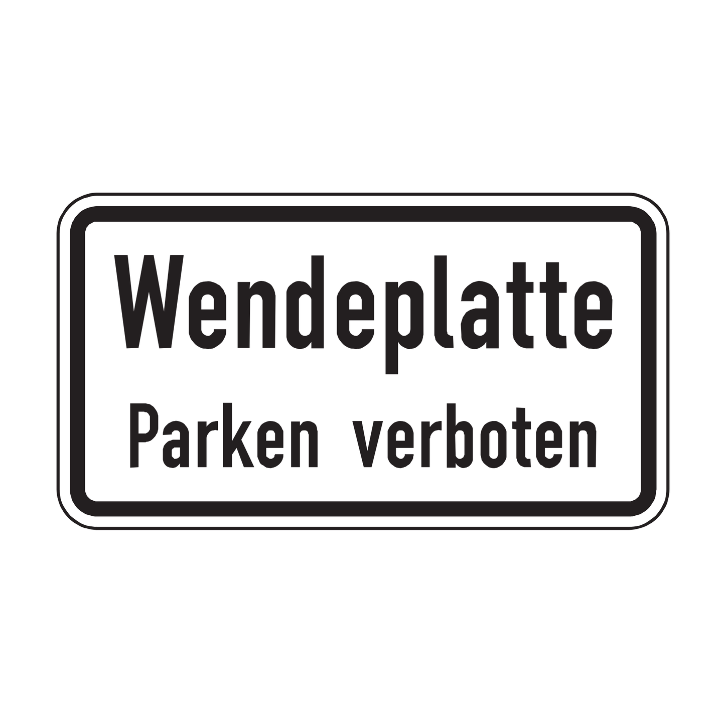 Verkehrszeichen "Wendeplatte, Parken verboten" – VZ 2422