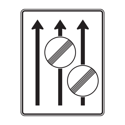 Verkehrszeichen "Fahrstreifentafel mit Zeichen 282" - VZ 538-31