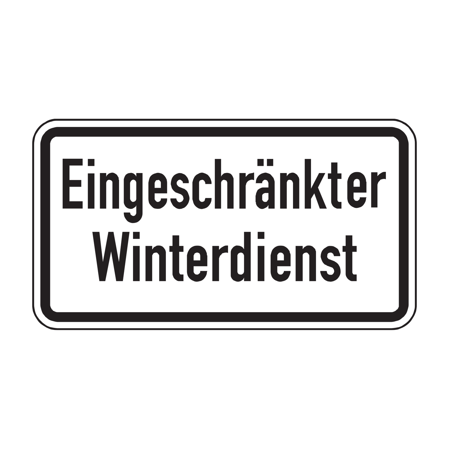 Verkehrszeichen "EINGESCHRÄNKTER WINTERDIENST" – VZ 2008