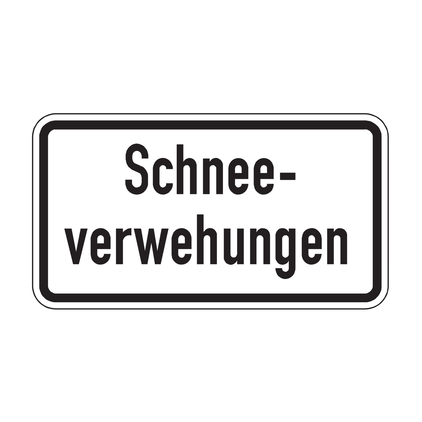 Verkehrszeichen "Schneeverwehungen" – VZ 2012