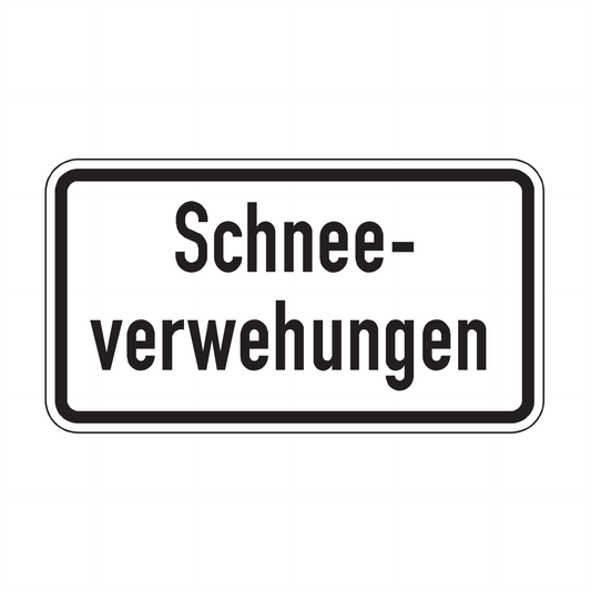 Verkehrszeichen "Schneeverwehungen" – VZ 2012
