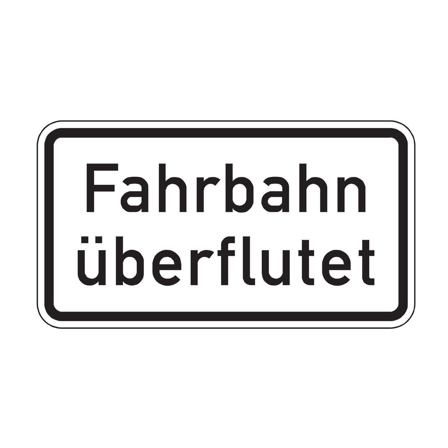 Verkehrszeichen "Fahrbahn überflutet" – VZ 2014