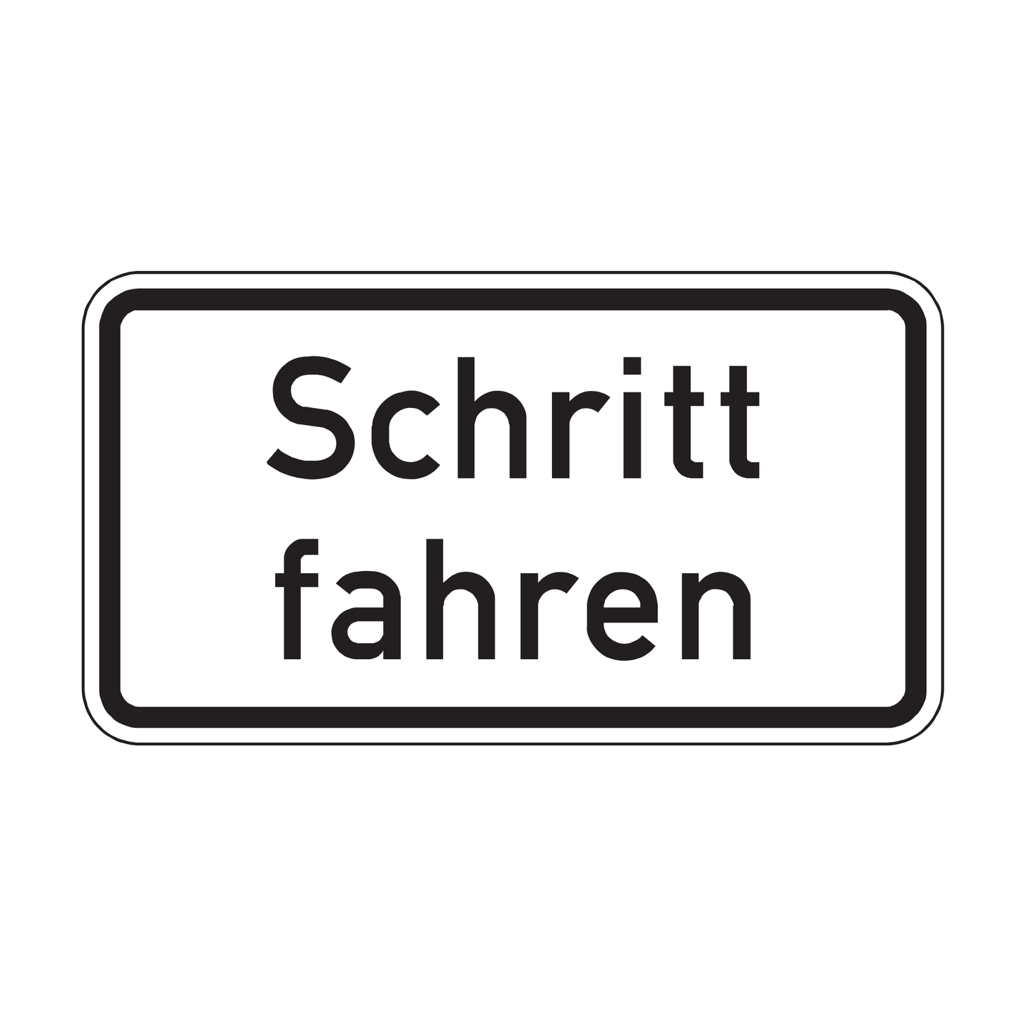 Verkehrszeichen "Schritt fahren" – VZ 2101