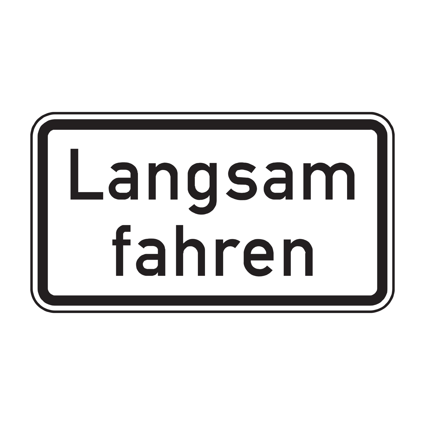Verkehrszeichen "Langsam fahren" – VZ 2102