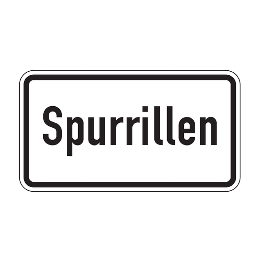 Verkehrszeichen "Spurrillen" – VZ 2112
