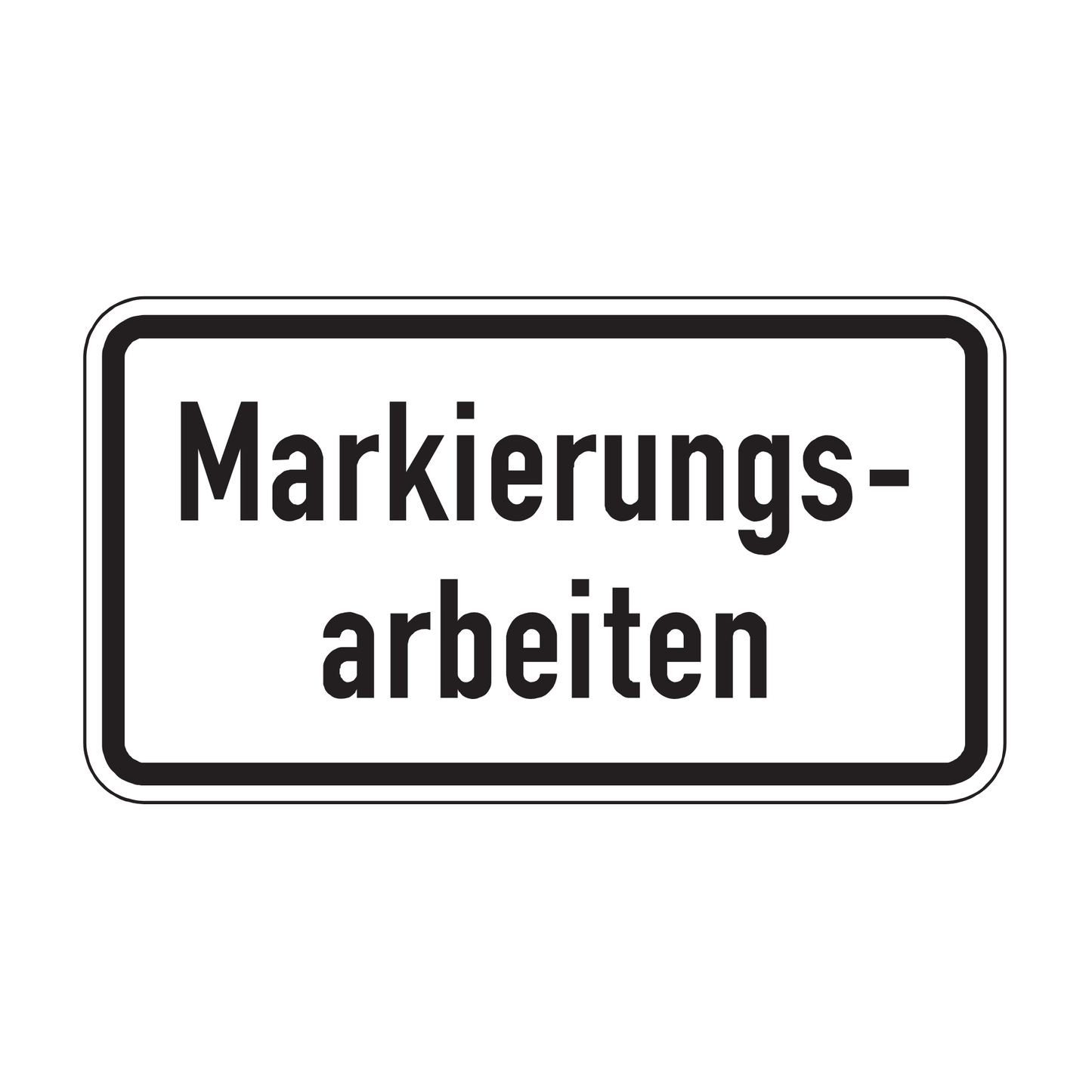 Verkehrszeichen "Markierungsarbeiten" – VZ 2114