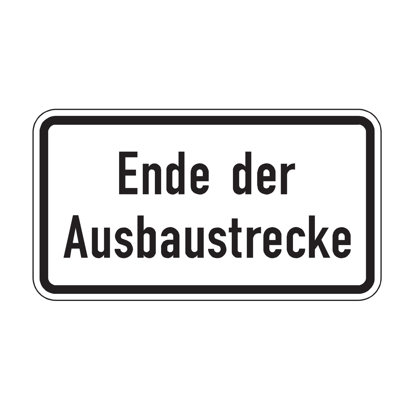 Verkehrszeichen "Ende der Ausbaustrecke" – VZ 2139