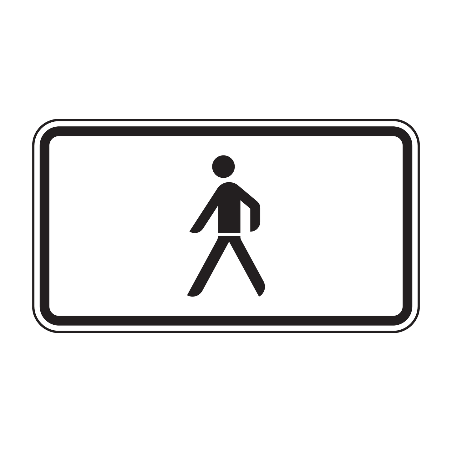 Verkehrszeichen "Fußgänger" – VZ 1010-53