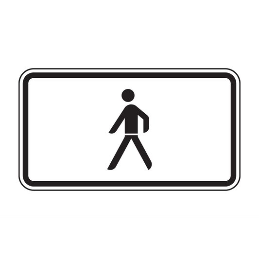 Verkehrszeichen "Fußgänger" – VZ 1010-53