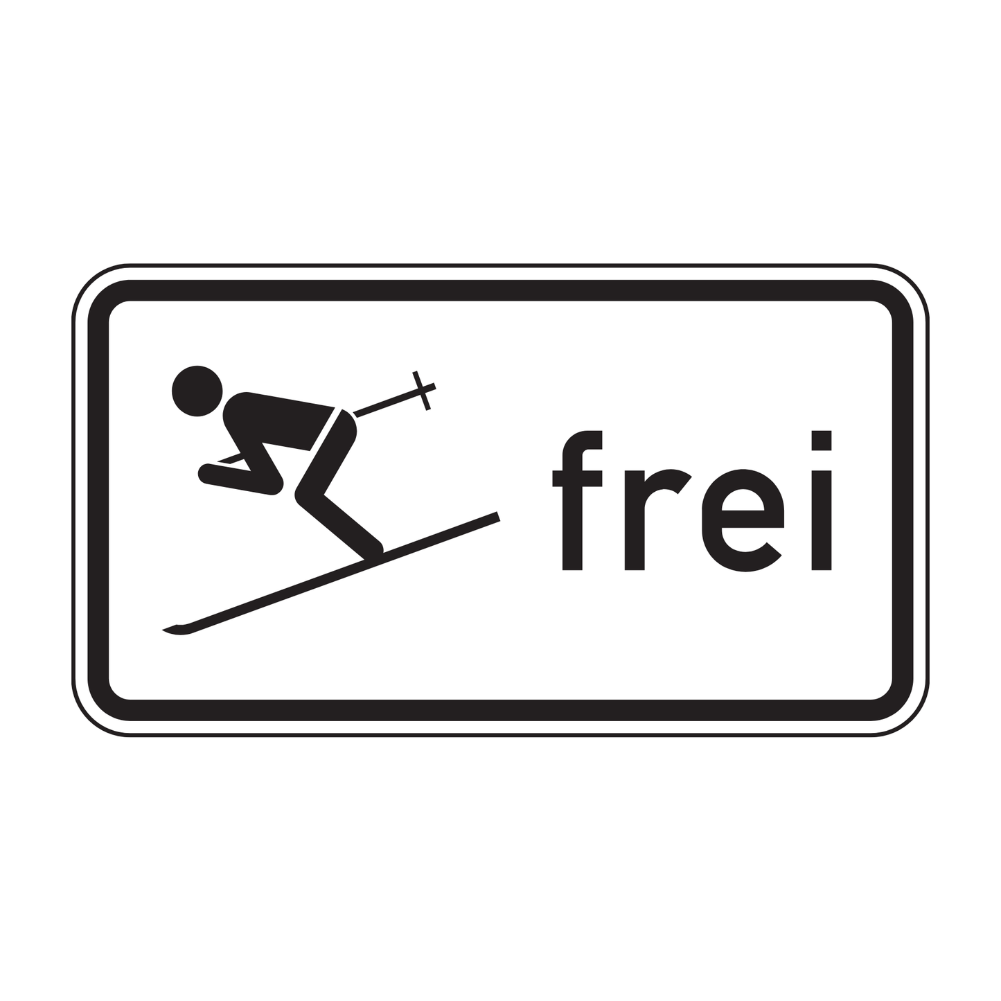 Verkehrszeichen "Wintersport frei" – VZ 1020-14