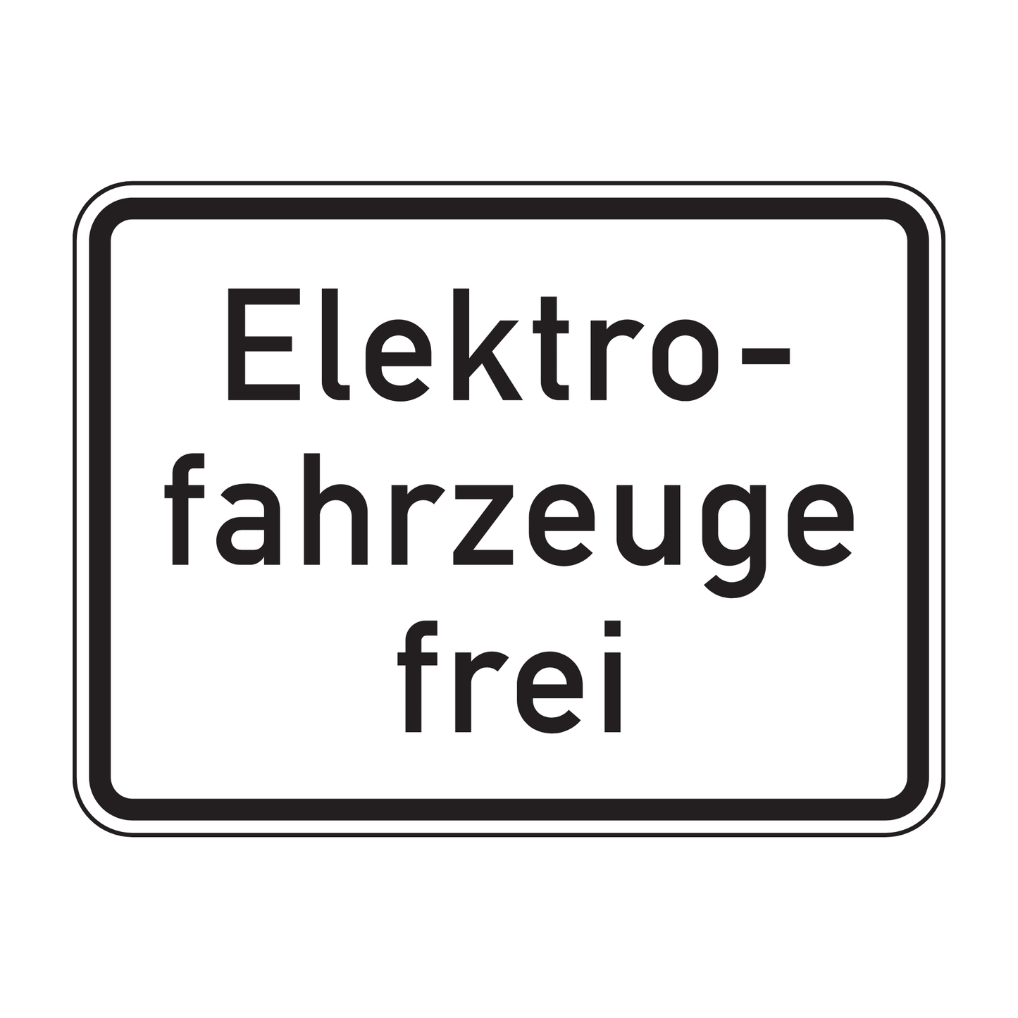 Verkehrszeichen "Elektrofahrzeuge frei" – VZ 1026-61
