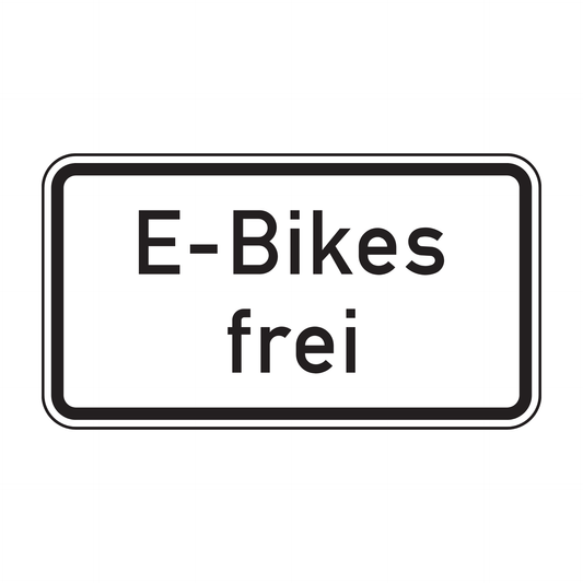 Verkehrszeichen "E-Bikes frei" – VZ 1026-63