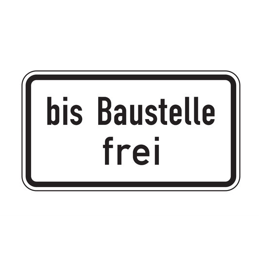 Verkehrszeichen "bis Baustelle frei" – VZ 1028-31