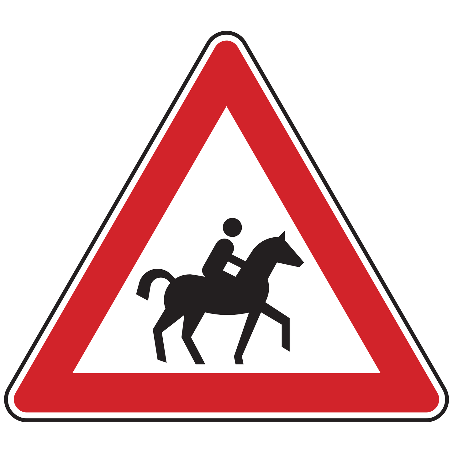 Verkehrszeichen "Reiter, Aufstellung links" - VZ 101-23