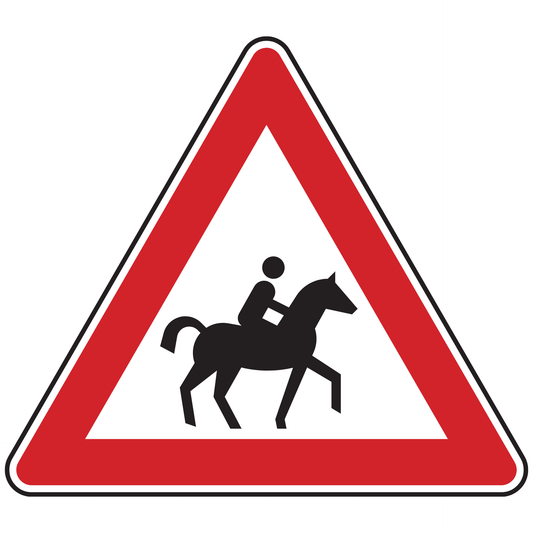 Verkehrszeichen "Reiter, Aufstellung links" - VZ 101-23