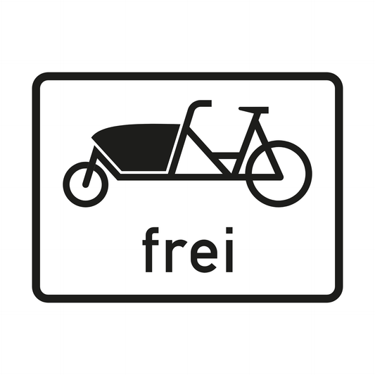 Verkehrszeichen "Lastenfahrräder frei" – VZ 1022-17