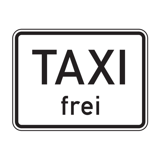 Verkehrszeichen "Taxi frei" – VZ 1026-30