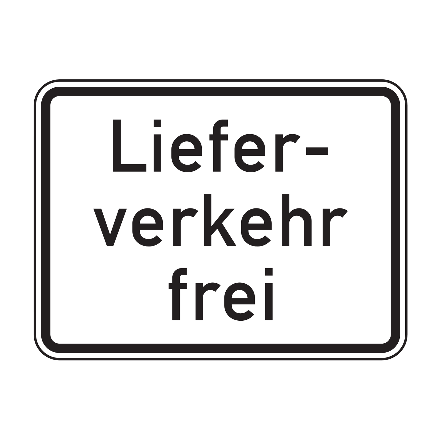 Verkehrszeichen "Lieferverkehr frei" – VZ 1026-35