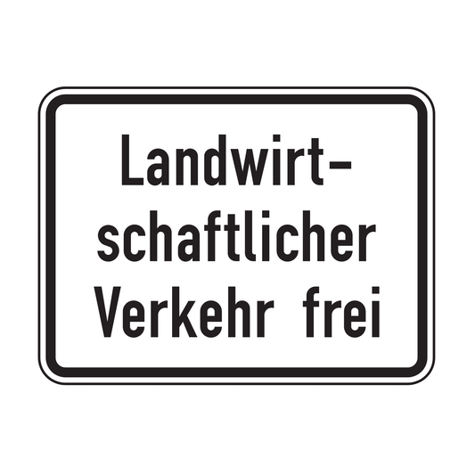 Verkehrszeichen "Landwirtschaftlicher Verkehr frei" – VZ 1026-36