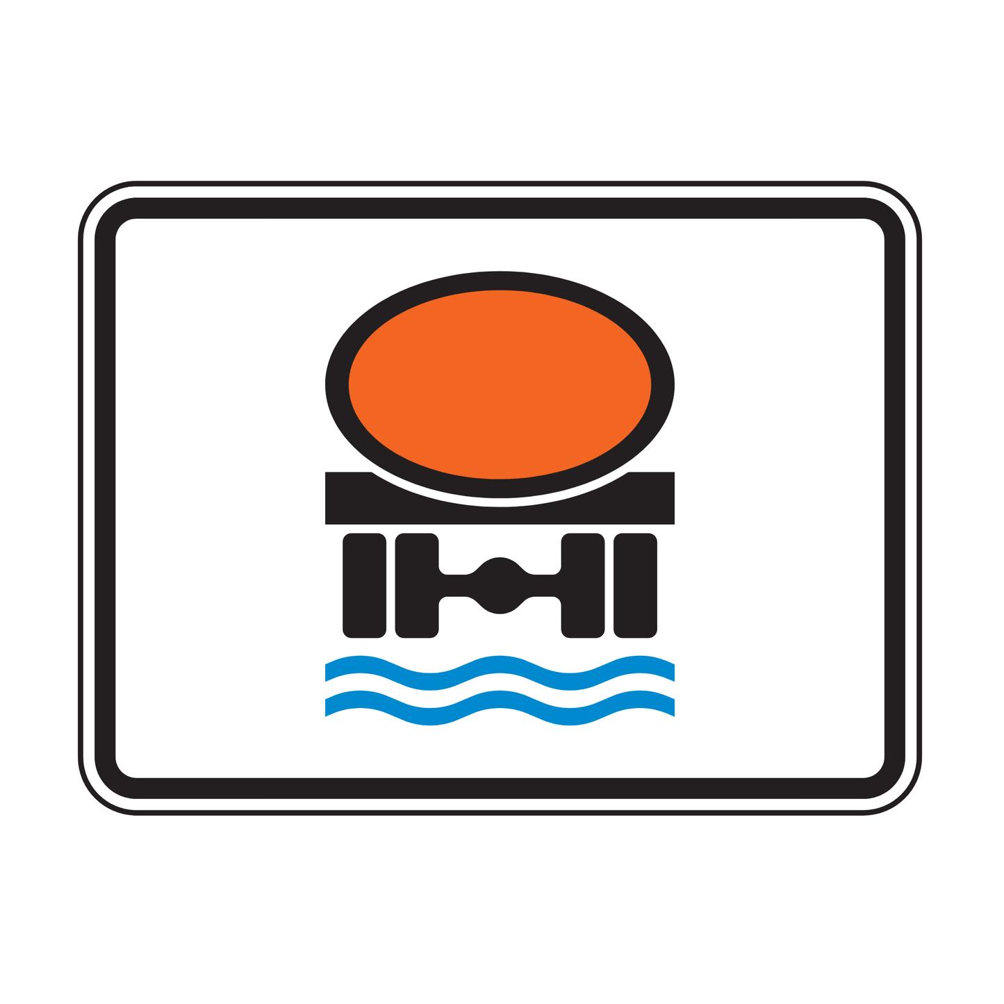 Verkehrszeichen "Nur Fahrzeuge mit wassergefährdender Ladung" – VZ 1052-31