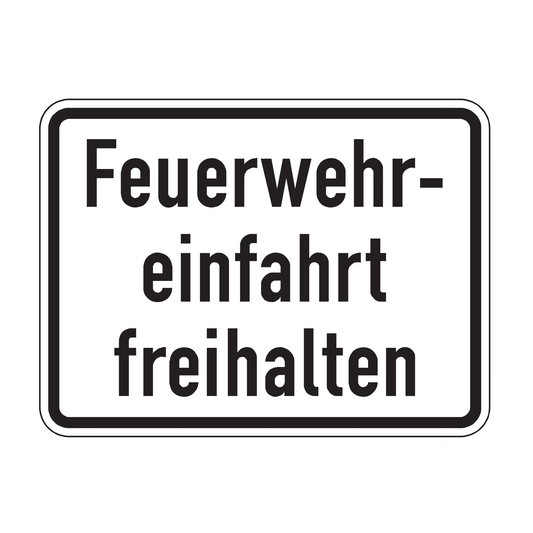 Verkehrszeichen "Feuerwehreinfahrt freihalten" – VZ 2431
