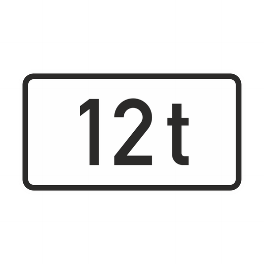 Verkehrszeichen "Massenangabe – 12t" – VZ 1053-37