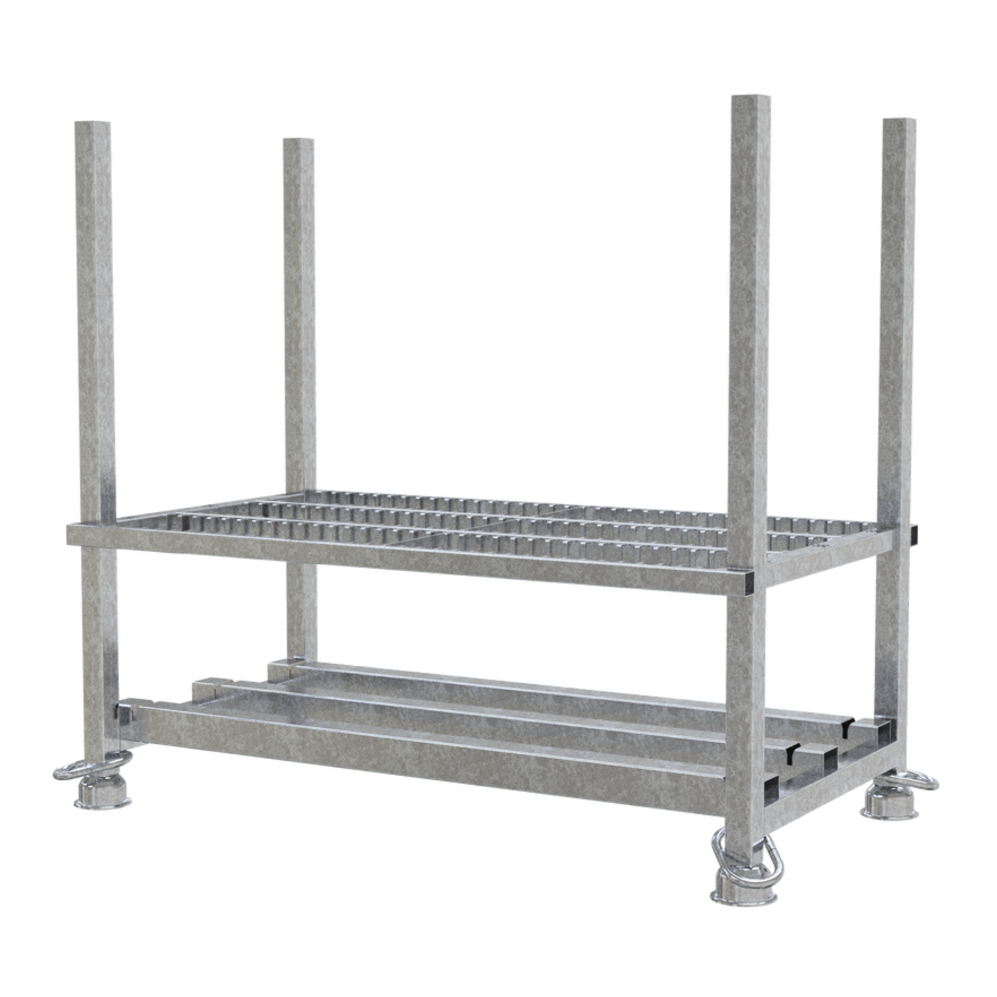 Lager- und Transportpalette für 108 Flachbaken