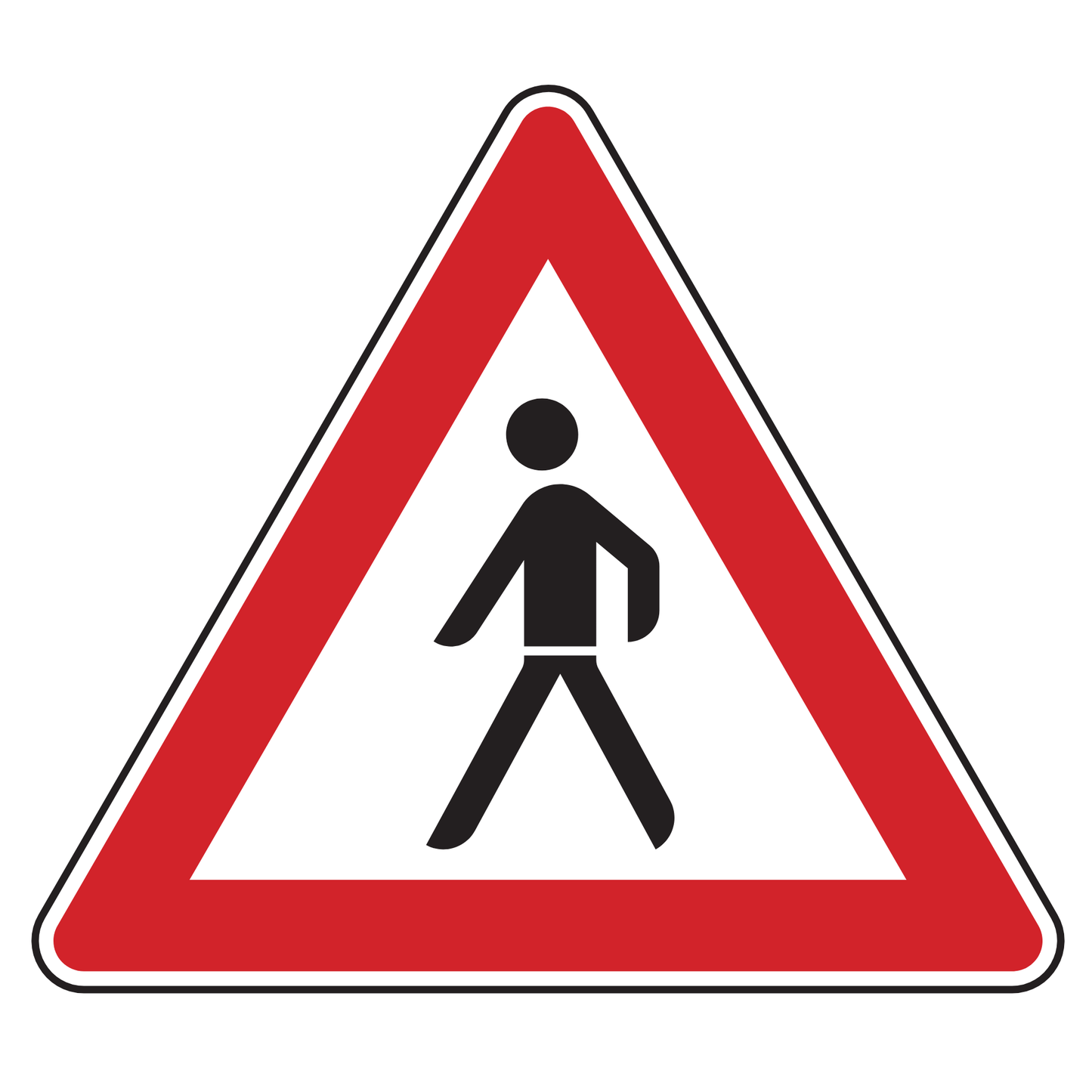 Verkehrszeichen "Fußgänger, Aufstellung rechts" - VZ 133-10