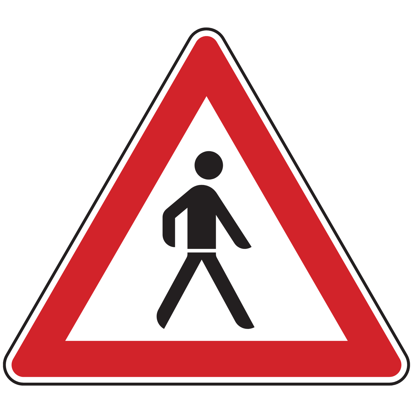 Verkehrszeichen "Fußgänger, Aufstellung links" - VZ 133-20