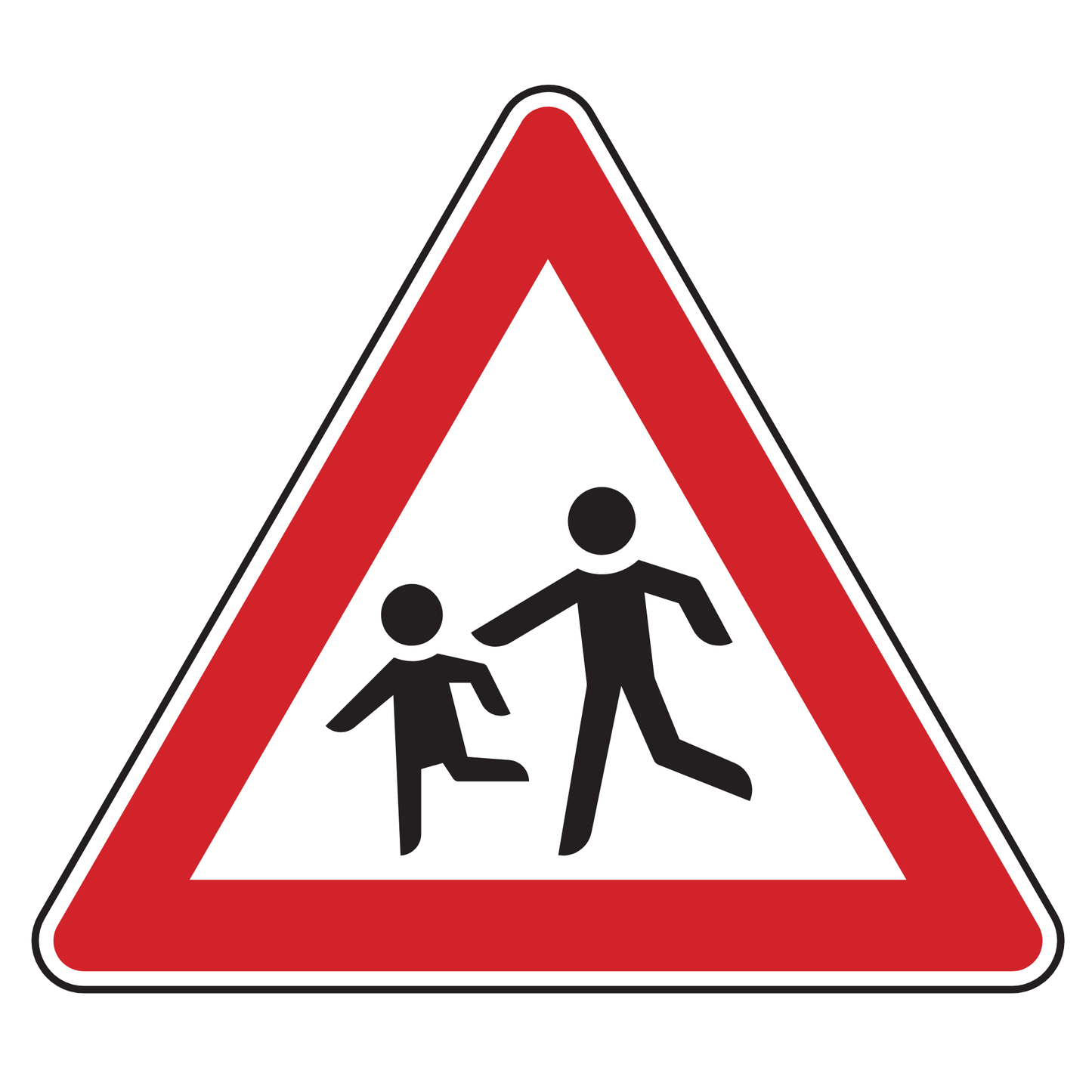 Verkehrszeichen "Kinder, Aufstellung rechts" - VZ 136-10