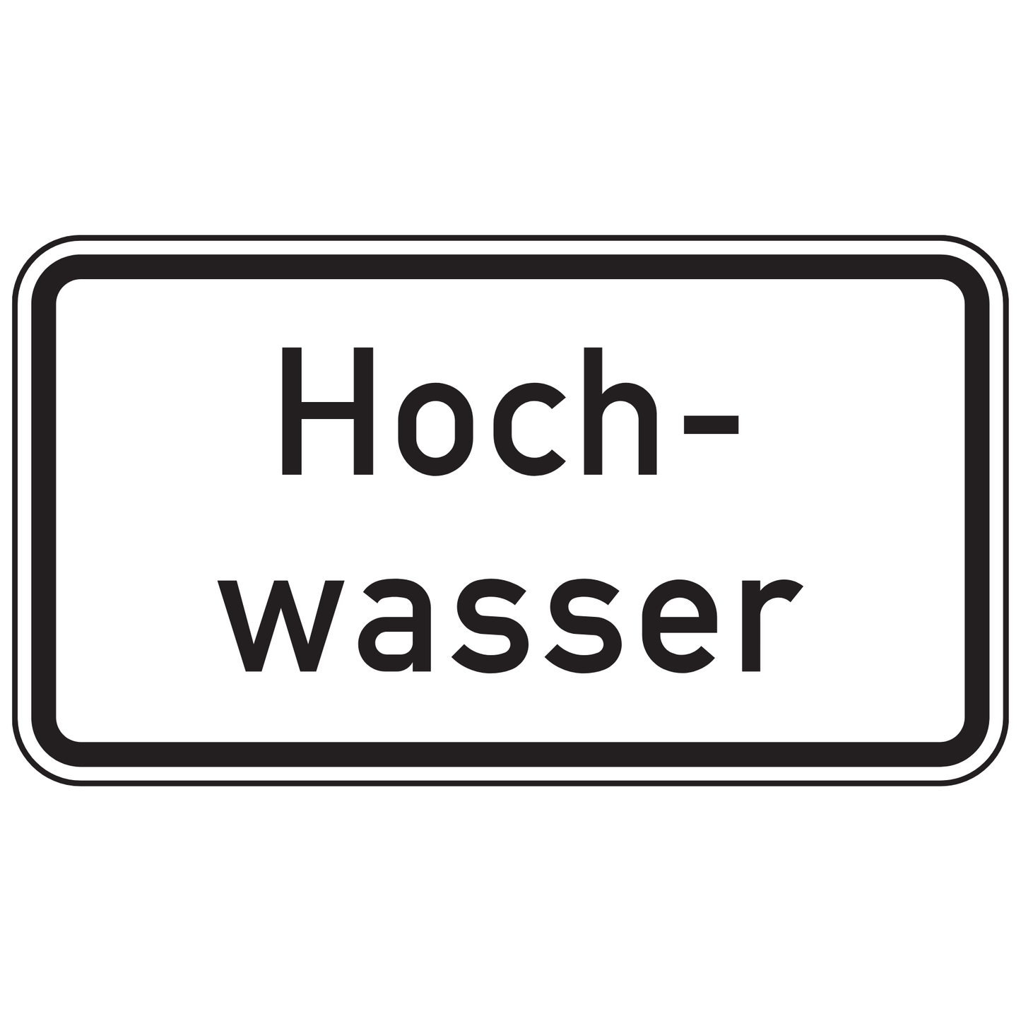 Verkehrszeichen "Hochwasser" – VZ 1007-51