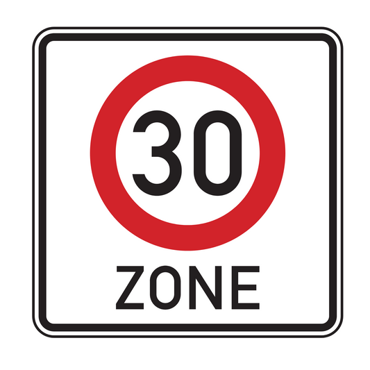 Verkehrszeichen "Beginn einer Tempo 30-Zone" - VZ 274.10