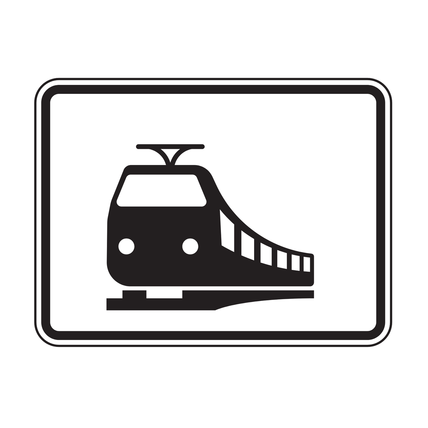 Verkehrszeichen "Nur Schienenbahnen" – VZ 1048-18