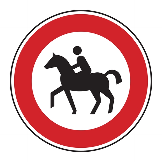 Verkehrszeichen "Verbot für Reiter" - VZ 257-51