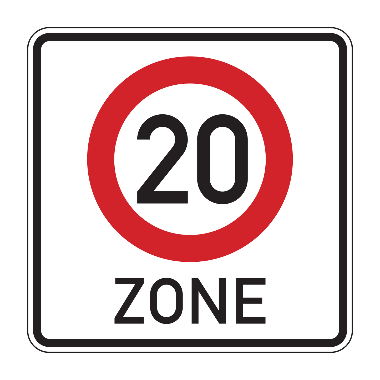 Verkehrszeichen "Beginn einer Tempo 20-Zone" - VZ 274.12