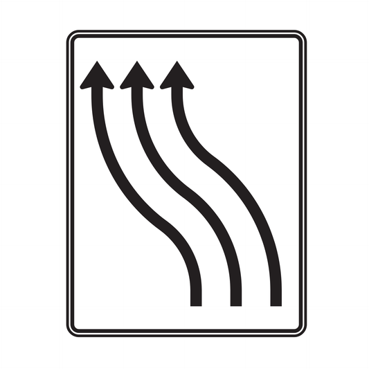 Verkehrszeichen "Verschwenkungstafel nach Zeichen 511-12" - VZ 511-12