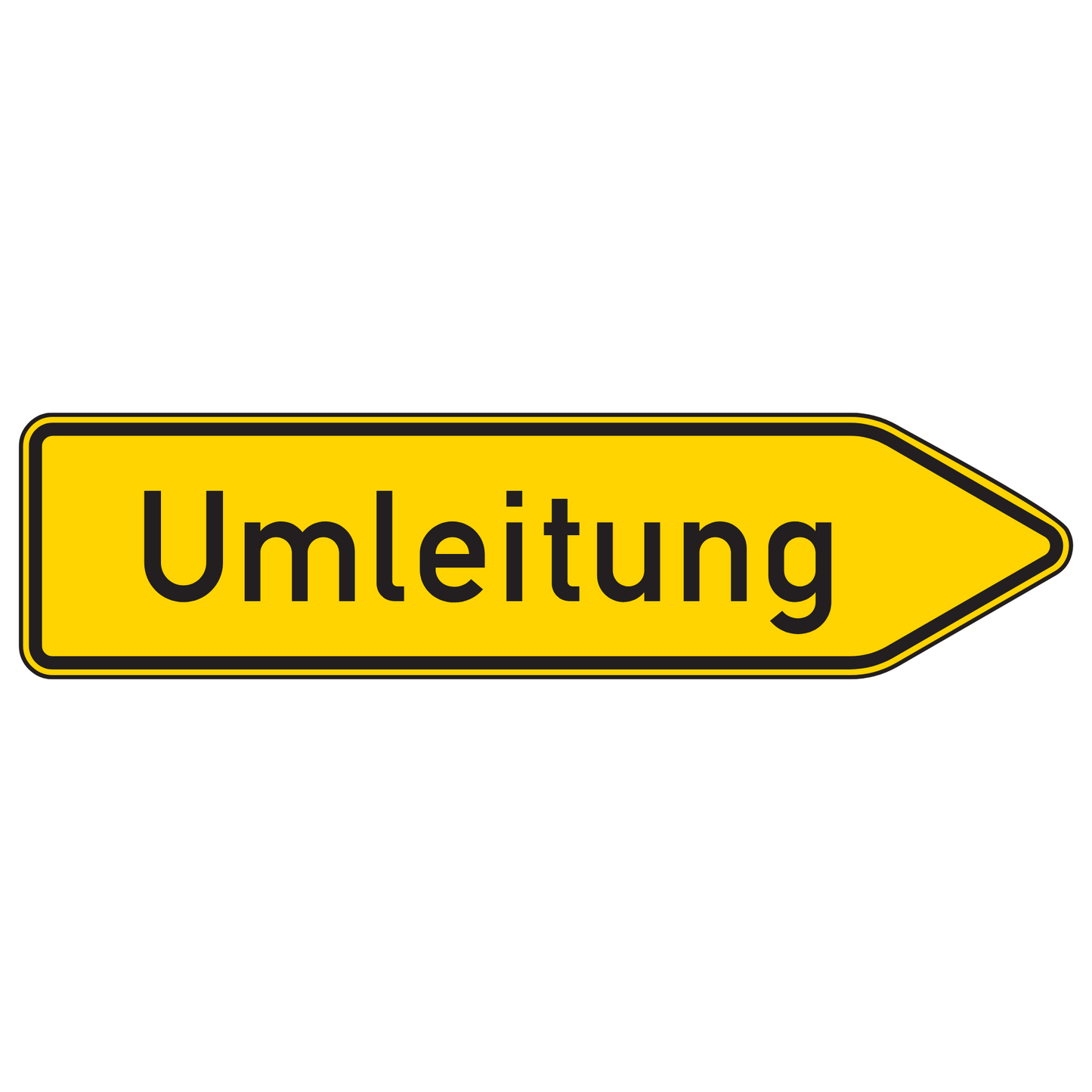 Verkehrszeichen "Umleitungswegweiser, rechtsweisend" - VZ 454-20