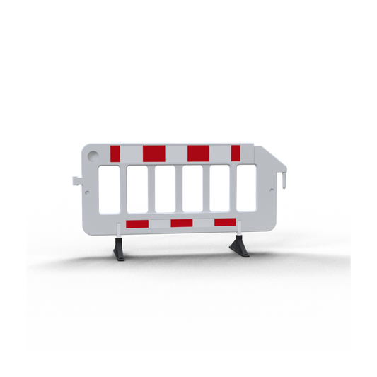 Absperrgitter mit Drehfuß aus Kunststoff mit RA2-Folie – 10er Pack